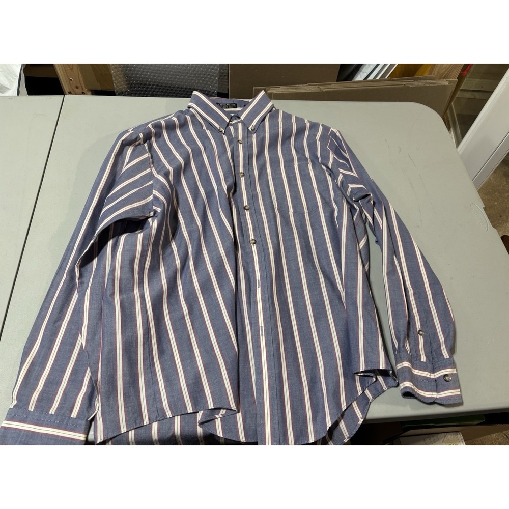Vintage Royal Knight‎ Blue Men's Button Up Shirt L